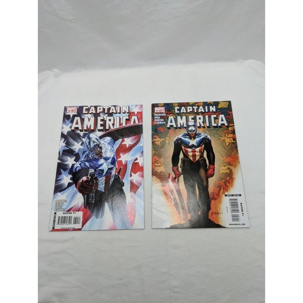 Lot Of (2) Captain America Comics Alex Ross 34 50